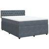 vidaXL Box spring postel s matrac&iacute; tmavě &scaron;ed&yacute; 140 x 190 cm samet