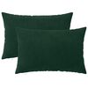 vidaXL Povlak na pol&scaron;t&aacute;ř 2 pcs HEERLEN Tmavě zelen&aacute; 30 x 50 cm Samet