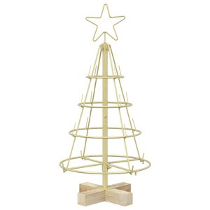vidaXL Kovov&yacute; v&aacute;nočn&iacute; stromek se stojanem KUOPIO 60 cm Ocel Zlat&aacute;