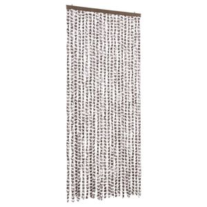 vidaXL Z&aacute;věs proti hmyzu taupe a b&iacute;l&yacute; 90 x 220 cm Chenille