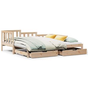 vidaXL V&aacute;lenda s přist&yacute;lkou a z&aacute;suvkami bez matrace 90x200 cm
