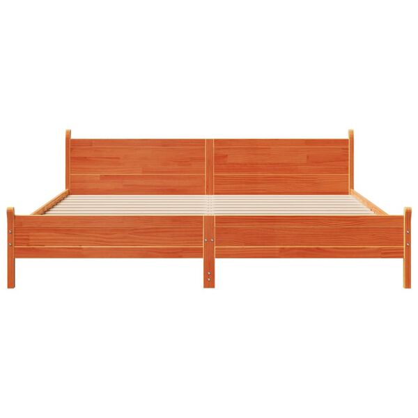 vidaXL Postel bez matrace voskově hněd&aacute; 200 x 200 cm masivn&iacute; borovice