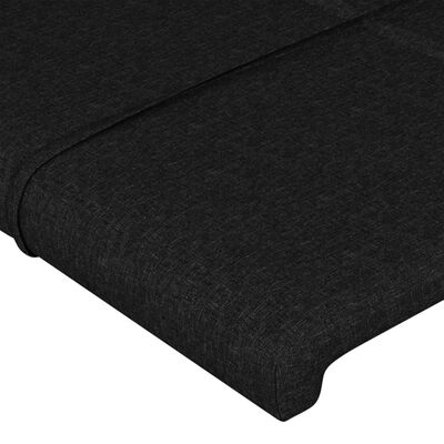 vidaXL Rám postele s čelem černý 120 x 200 cm textil