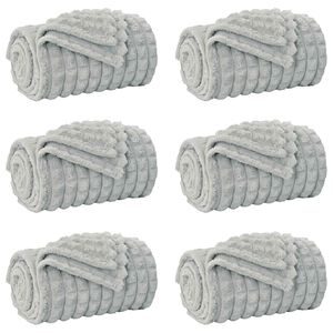 vidaXL Dekoračn&iacute; deky 6 ks &Scaron;ed&aacute; 200 x 150 cm 4.5 kg Fleece