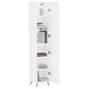 vidaXL Skř&iacute;ň highboard b&iacute;l&aacute; 34,5 x 34 x 180 cm kompozitn&iacute; dřevo