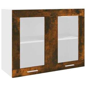 vidaXL Z&aacute;věsn&aacute; skleněn&aacute; skř&iacute;ňka "Lyon" kouřov&yacute; dub 80 x 31 x 60 cm, dřevěn&eacute; podlahy