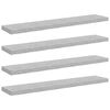 vidaXL Plovouc&iacute; n&aacute;stěnn&eacute; police 4 ks betonově &scaron;ed&eacute; 120x23,5x3,8 cm MDF