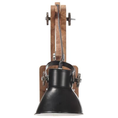 vidaXL Nástěnná lampa industriální styl černá kulatá E27