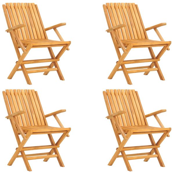 vidaXL 5dílný zahradní jídelní set masivní teakové dřevo