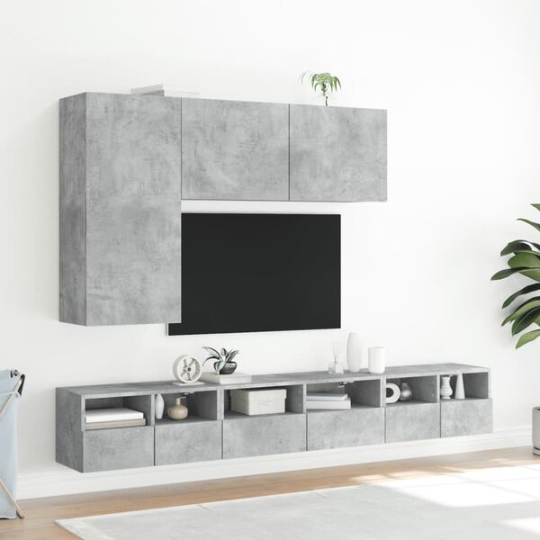 vidaXL N&aacute;stěnn&aacute; TV skř&iacute;ňka betonově &scaron;ed&aacute; 60x30x30 cm kompozitn&iacute; dřevo