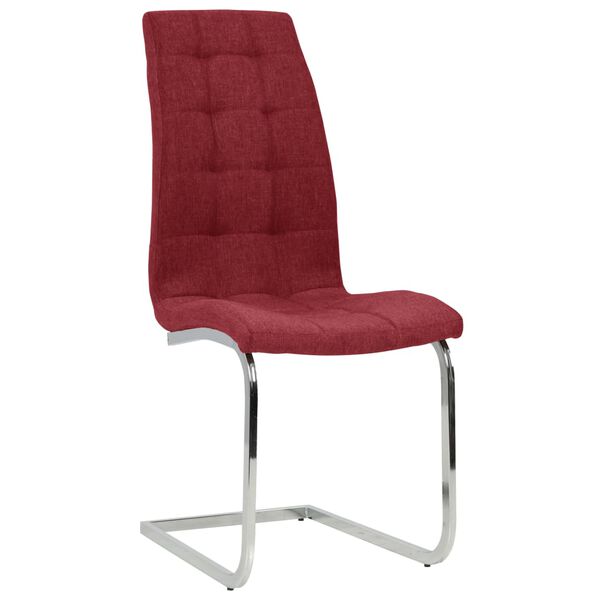 vidaXL Konzolov&eacute; j&iacute;deln&iacute; židle 4 ks v&iacute;nov&eacute; textil