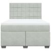 vidaXL Box spring postel s matrac&iacute; světle &scaron;ed&aacute; 140x190 cm samet