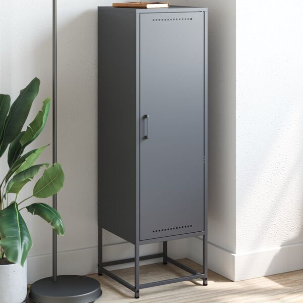 vidaXL Skříň highboard antracitová 36 x 39 x 123 cm ocel