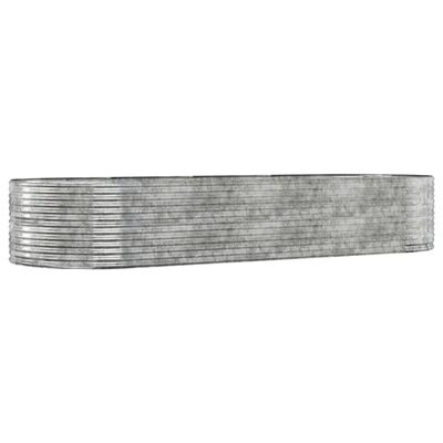 vidaXL Vyvýšený záhon stříbrný 367x140x68 cm práškově lakovaná ocel