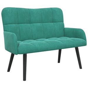 vidaXL Pohovka pro dva Tyrkysov&aacute; 115 x 61 x 87 cm samet