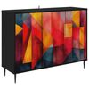 vidaXL Serv&iacute;rovac&iacute; skř&iacute;ň HEESCH Čern&yacute; dub 102 x 33 x 76 cm