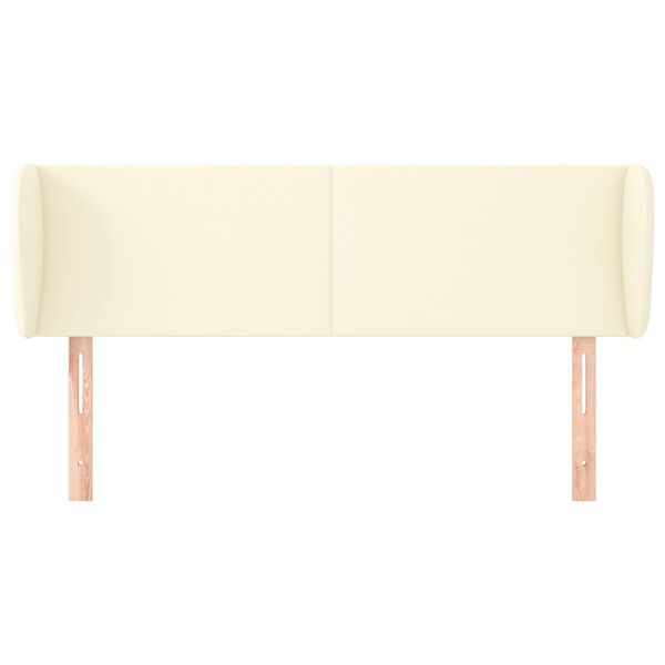 vidaXL Čelo postele typu u&scaron;&aacute;k kr&eacute;mov&eacute; 147x23x78/88 cm uměl&aacute; kůže