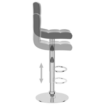 vidaXL Barová židle šedá umělá kůže