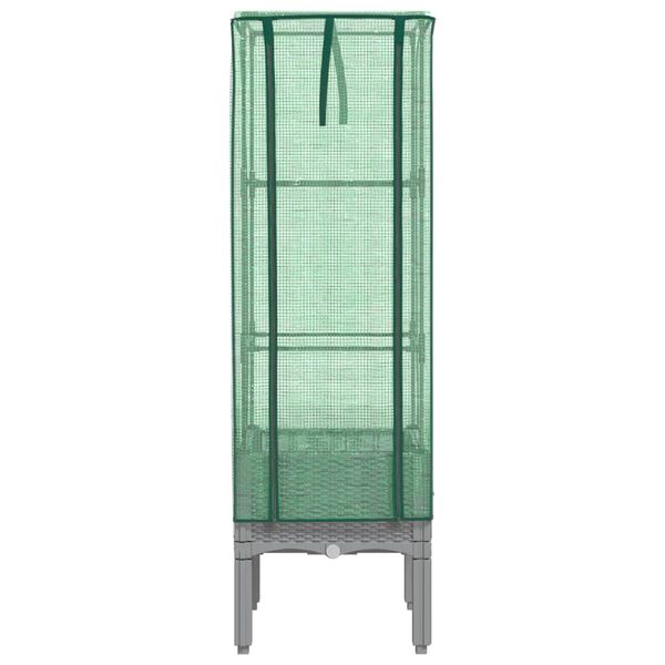 vidaXL Vyv&yacute;&scaron;en&yacute; z&aacute;hon se sklen&iacute;kem ratanov&yacute; vzhled 40 x 40 x 140 cm