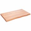 vidaXL N&aacute;stěnn&aacute; police hněd&aacute; 100x60x(2-6)cm o&scaron;etřen&yacute; masivn&iacute; dub