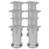 vidaXL Kulat&eacute; nohy k pohovce 8 ks chrom 120 mm
