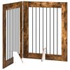vidaXL Skl&aacute;dac&iacute; ps&iacute; br&aacute;na se stojany 2 pcs Kouřov&yacute; dub 160,5 cm