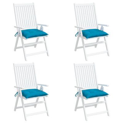 vidaXL Podušky na židli 4 ks světle modré 40 x 40 x 7 cm látka oxford