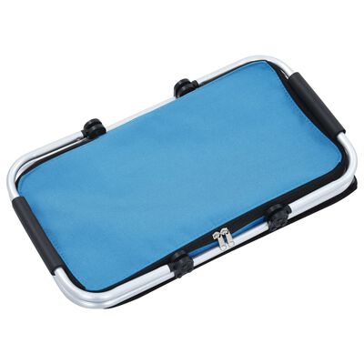 vidaXL Skádací chladící taška modrá 46 x 27 x 23 cm hliník