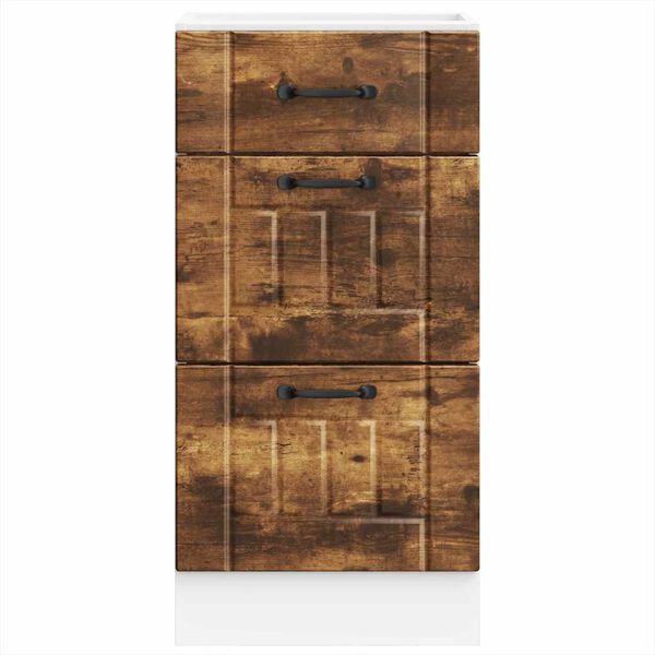 vidaXL Kuchyňsk&aacute; spodn&iacute; skř&iacute;ňka "Lucca" kouřov&yacute; dub kompozitn&iacute; dřevo