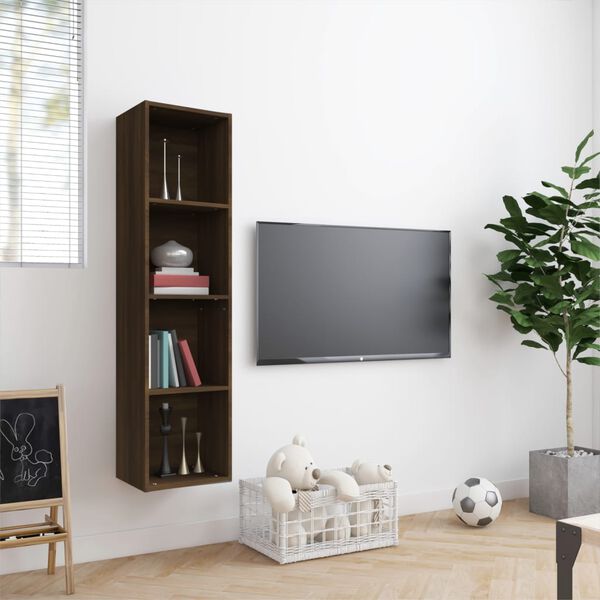 vidaXL Knihovna / TV skř&iacute;ňka hněd&yacute; dub 143x30x36 cm kompozitn&iacute; dřevo