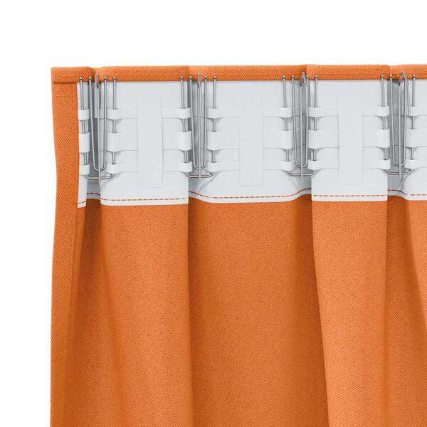 vidaXL Z&aacute;věsy na zatemněn&iacute; s kroužky 2 pcs Oranžov&aacute; 175 x 140 cm