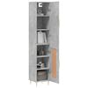 vidaXL Skř&iacute;ň highboard betonově &scaron;ed&aacute; 34,5x34x180 cm kompozitn&iacute; dřevo