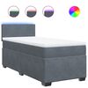 vidaXL Box spring postel s matrac&iacute; tmavě &scaron;ed&aacute; Single samet