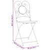 vidaXL Mozaikový bistro set terakotový a bílý železo a keramika