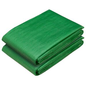 vidaXL Plachta s oky 2 ks Zelen&aacute; 3 x 5 m 260 gsm PE
