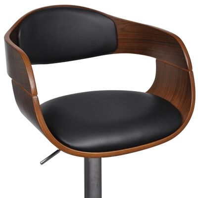 vidaXL Barová stolička ohýbané dřevo a umělá kůže