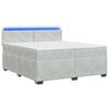 vidaXL Box spring postel s matrac&iacute; a LED Světle &scaron;ed&aacute; 200 x 200 cm