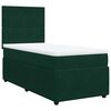 vidaXL Box spring postel s matrac&iacute; tmavě zelen&aacute; 90x200 cm samet