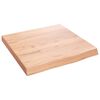 vidaXL Koupelnov&aacute; deska hněd&aacute; 40x40x(2-4) cm o&scaron;etřen&yacute; masivn&iacute; dřevo