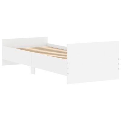 vidaXL Rám postele bílý 75 x 190 cm Small Single kompozitní dřevo