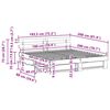vidaXL R&aacute;m postele s čelo B&iacute;l&aacute; 180 x 200 cm Masivn&iacute; borov&eacute; dřevo