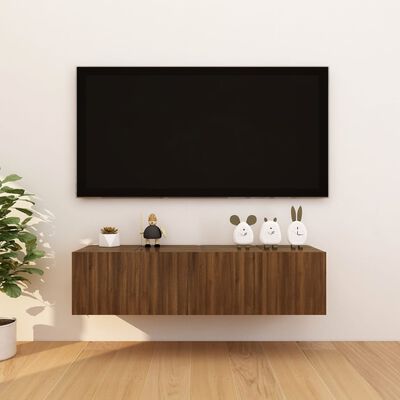 vidaXL Nástěnné TV skříňky 4 ks hnědý dub 30,5 x 30 x 30 cm
