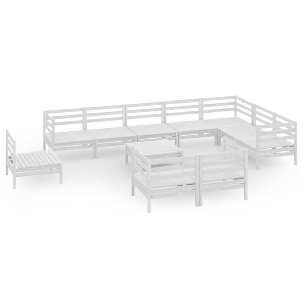 vidaXL 11d&iacute;ln&aacute; zahradn&iacute; sedac&iacute; souprava masivn&iacute; borovice b&iacute;l&aacute;