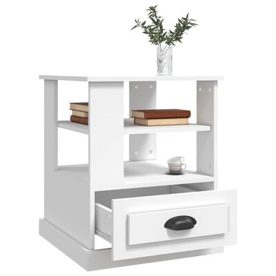 vidaXL Odkládací stolek bílý 50 x 50 x 60 cm kompozitní dřevo
