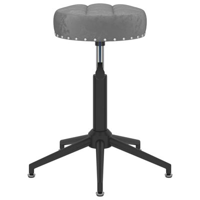 vidaXL Otočná masážní stolička tmavě šedá samet