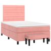vidaXL Box spring postel s matrac&iacute; růžov&aacute; 120x190 cm samet