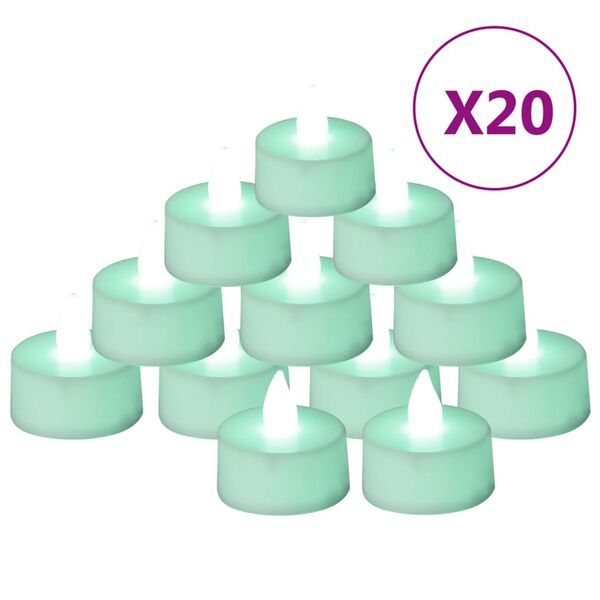 vidaXL Bezplamenn&eacute; elektrick&eacute; čajov&eacute; sv&iacute;čky LED 20 ks barevn&eacute;
