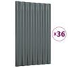 vidaXL Stře&scaron;n&iacute; panely 36 ks pozinkovan&aacute; ocel antracit 60 x 36 cm