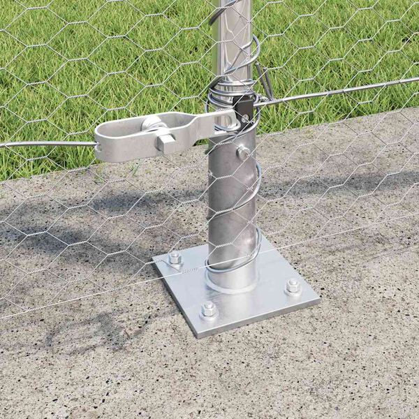 vidaXL Plotov&yacute; sloupek. Stř&iacute;brn&aacute; 50 x 0,8 m (25 mm mř&iacute;žka) Ocel