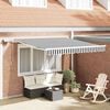 vidaXL Ručně zatahovac&iacute; mark&yacute;za s LED antracitov&aacute; a b&iacute;l&aacute; 300 x 250 cm